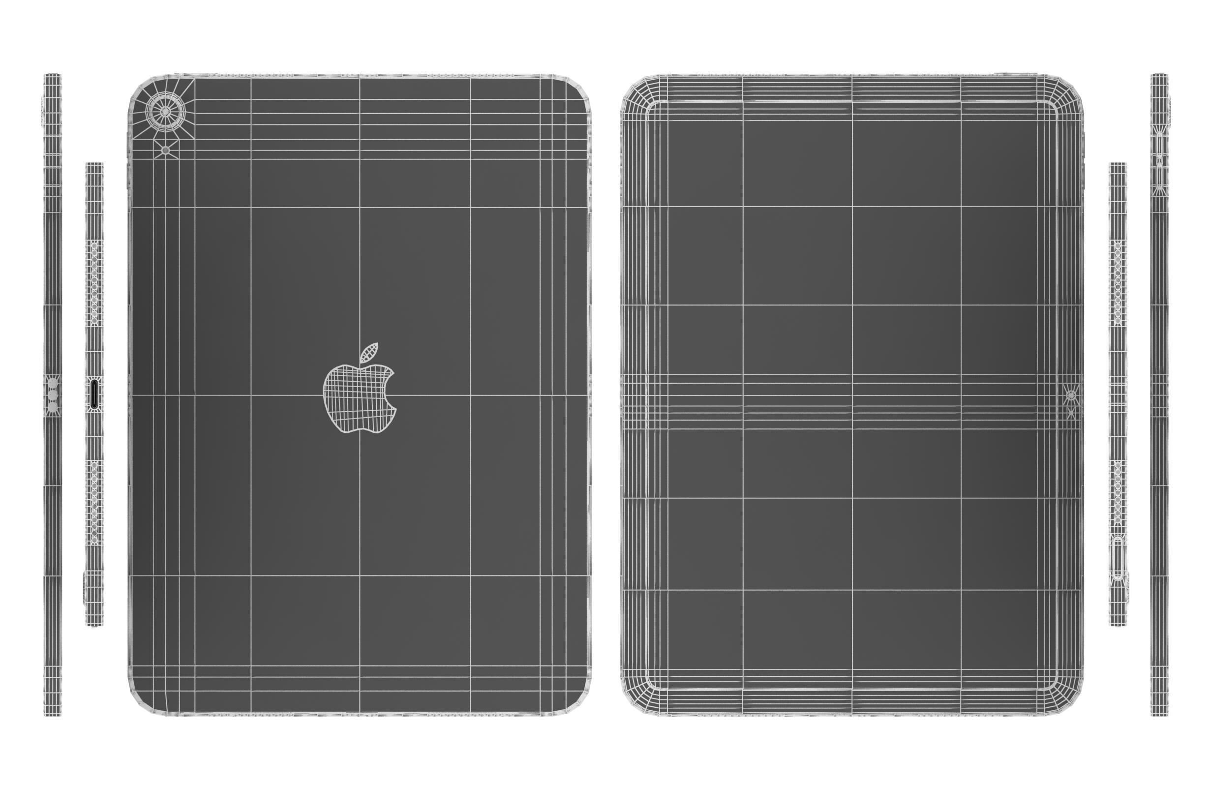 Apple iPad 2025 Silver 3D model_16