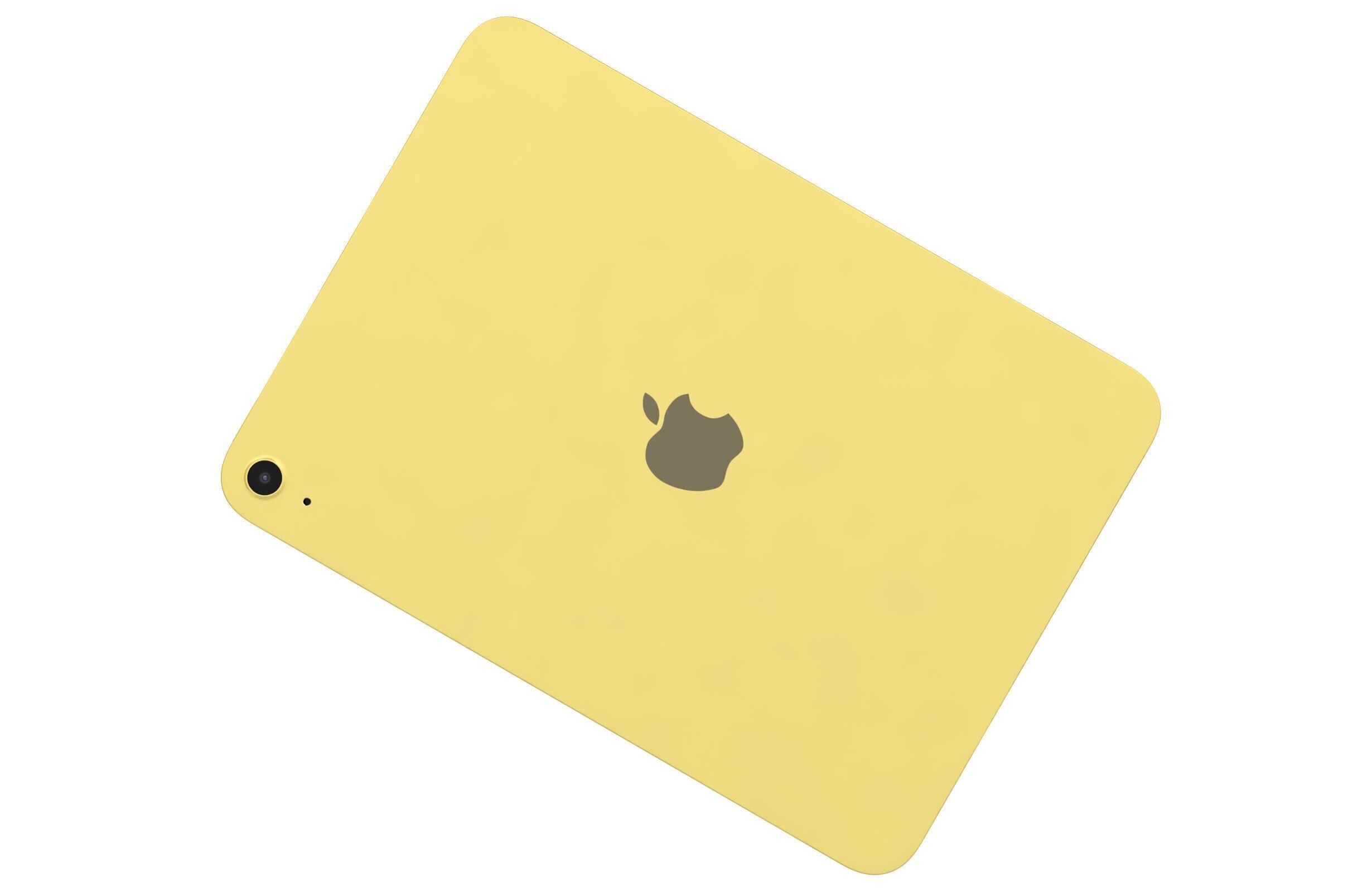 Apple iPad 2025 Yellow 3D model_11