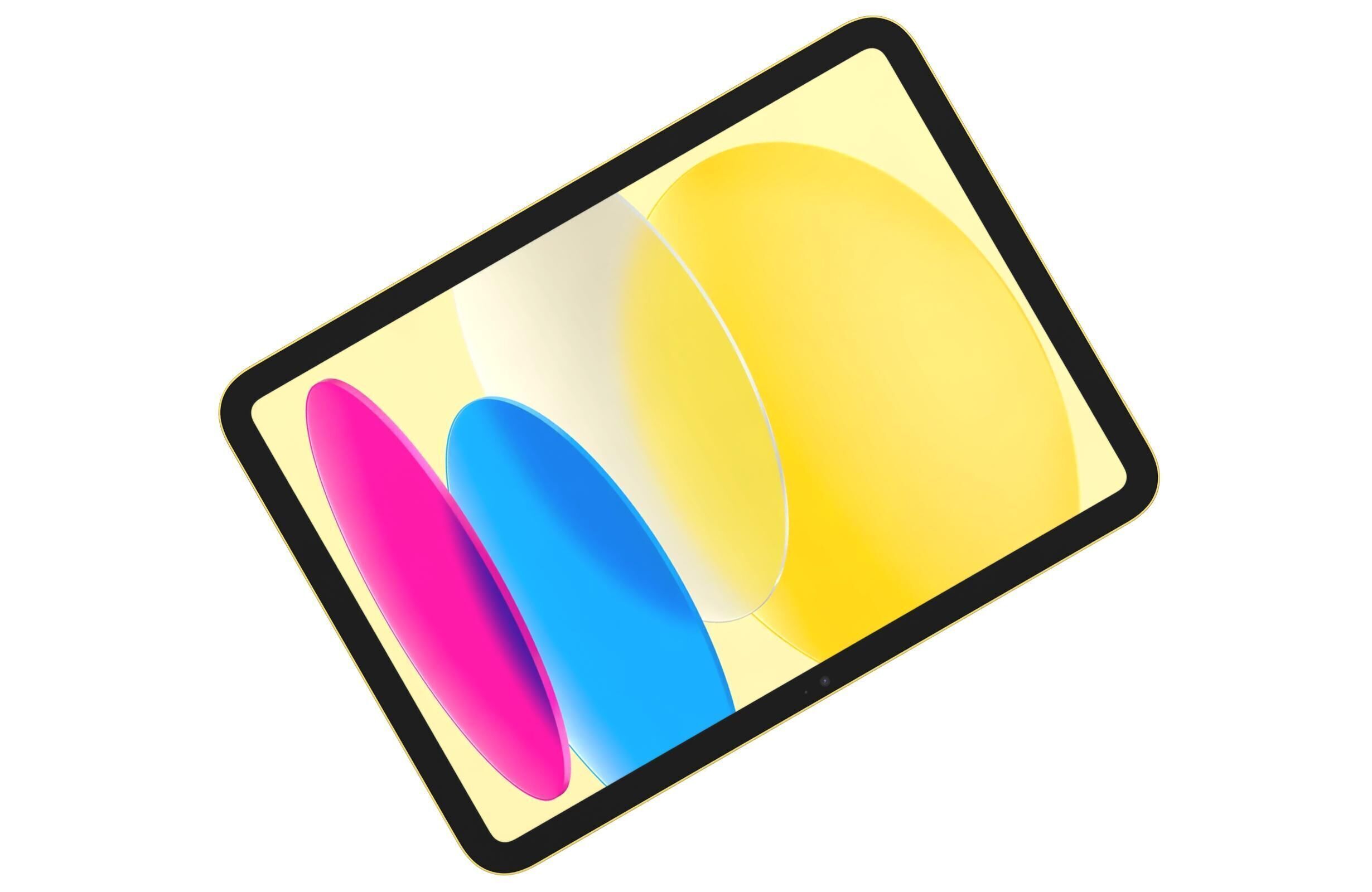 Apple iPad 2025 Yellow 3D model_10