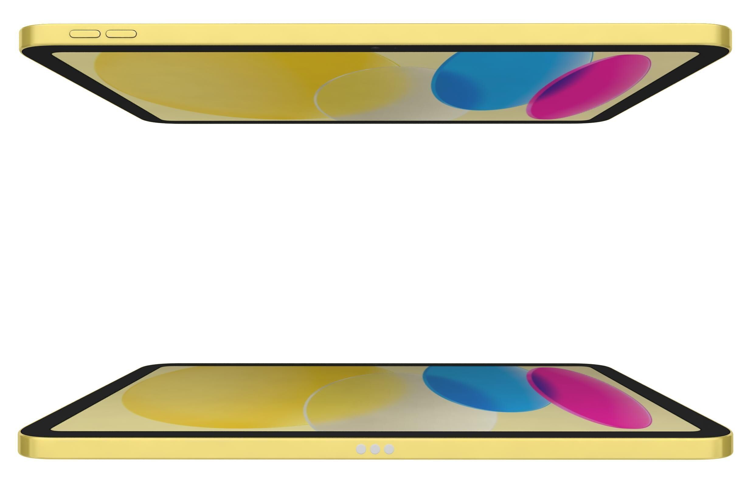 Apple iPad 2025 Yellow 3D model_9