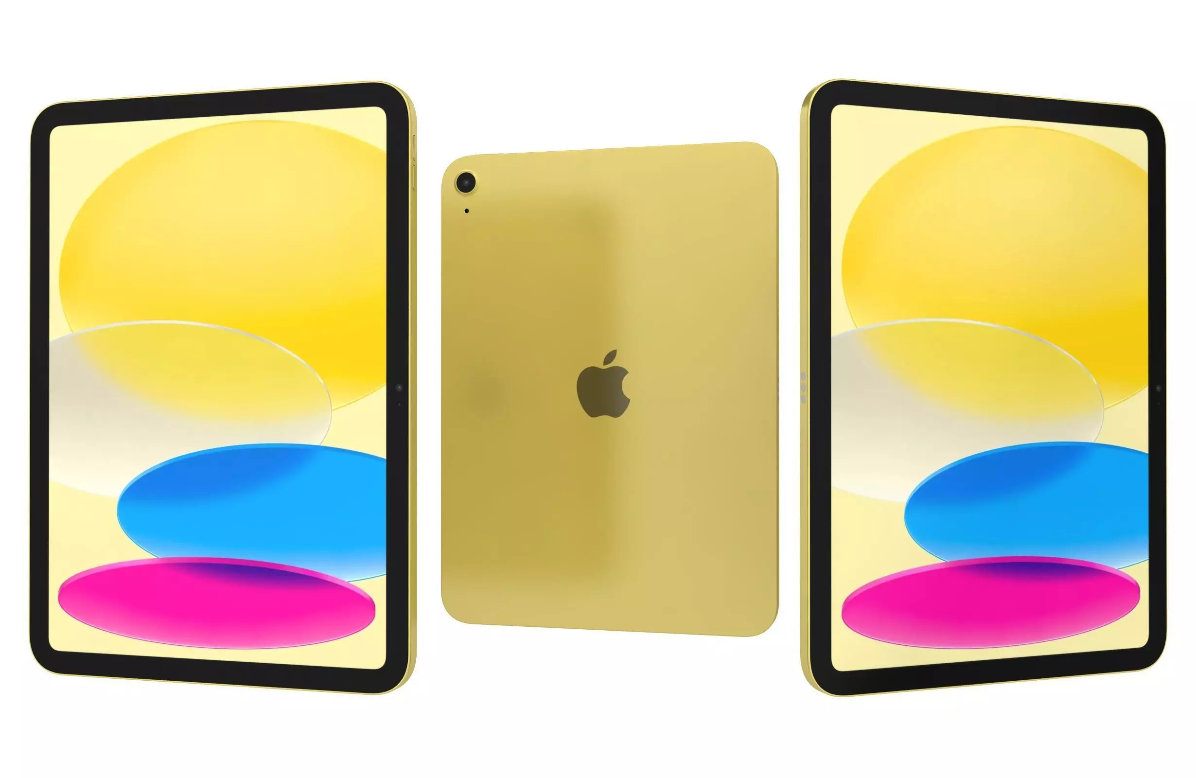 Apple iPad 2025 Yellow 3D model_0