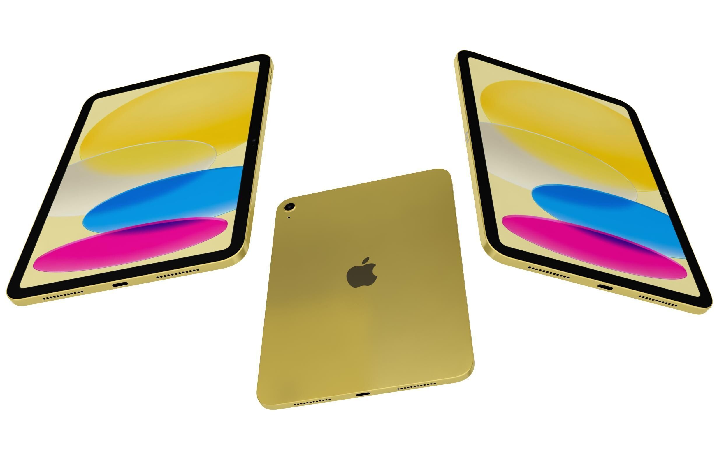 Apple iPad 2025 All Colors 3D model_3