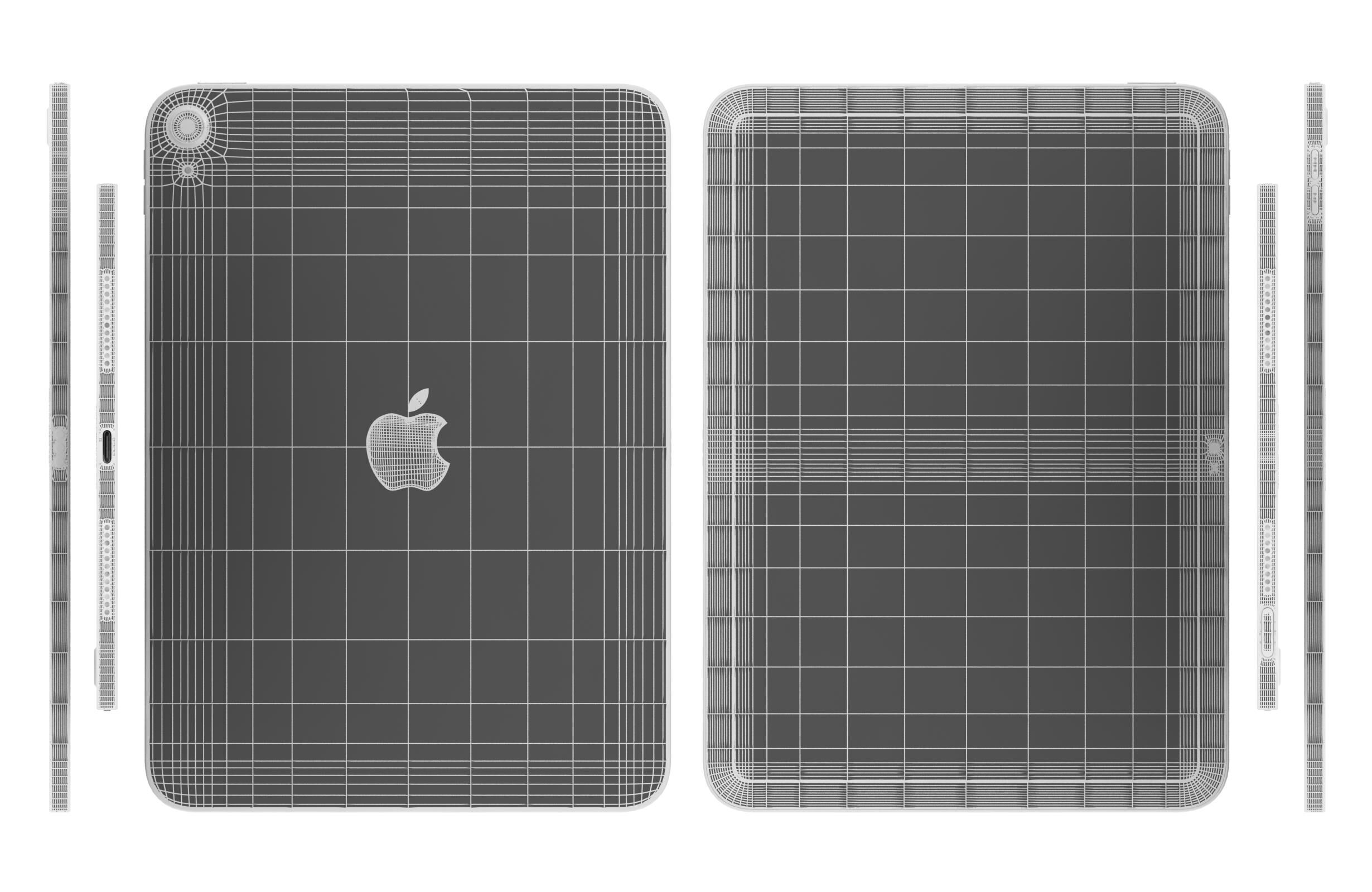 Apple iPad 2025 All Colors 3D model_21