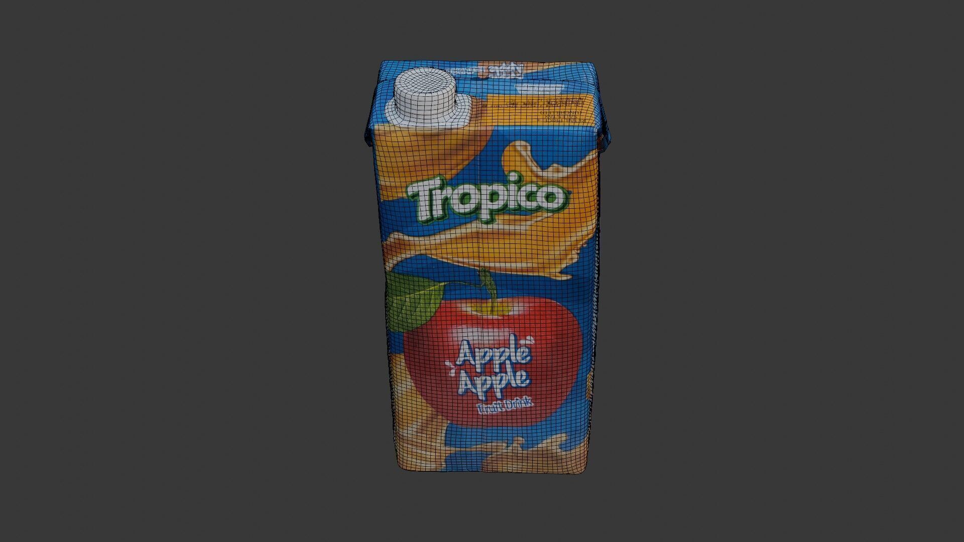 Apple Juice Carto Low-poly 3D model_2