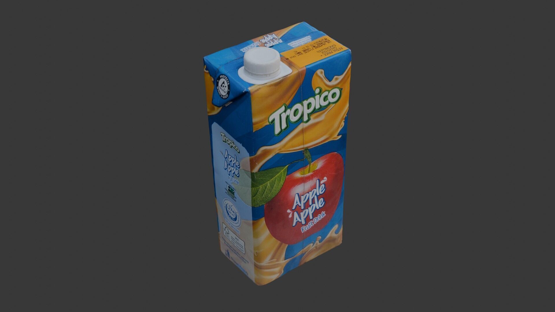 Apple Juice Carto Low-poly 3D model_4