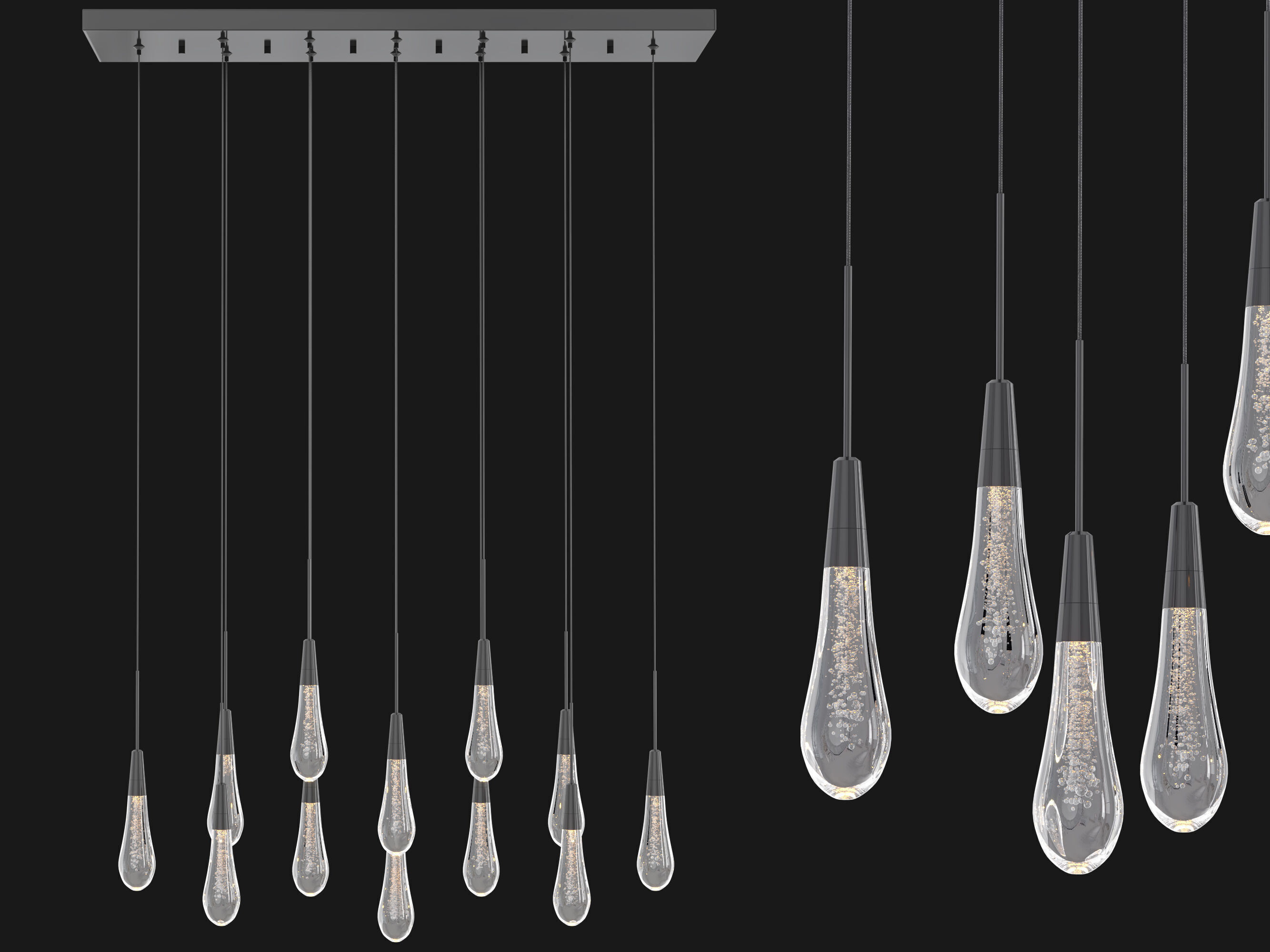 Soltaire Linear Chandelier 3D model_4