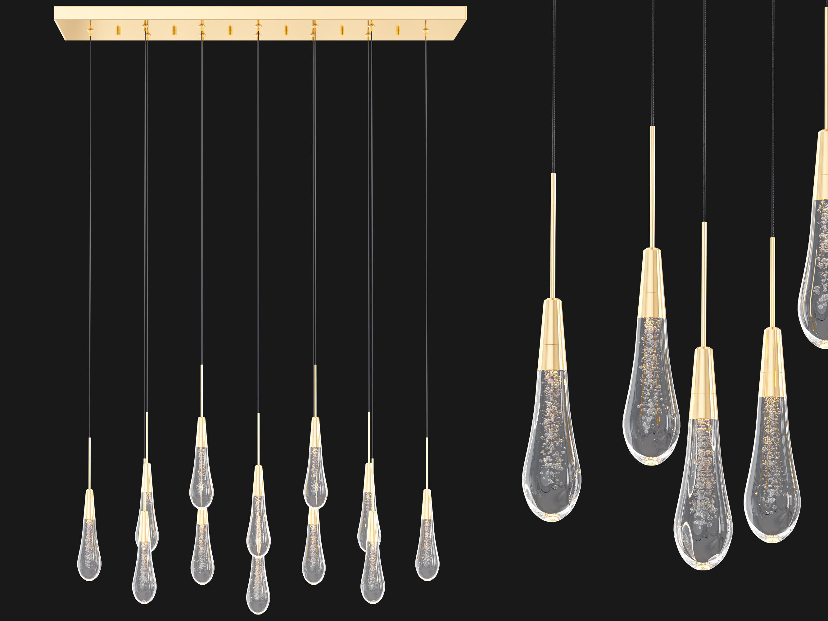 Soltaire Linear Chandelier 3D model_12