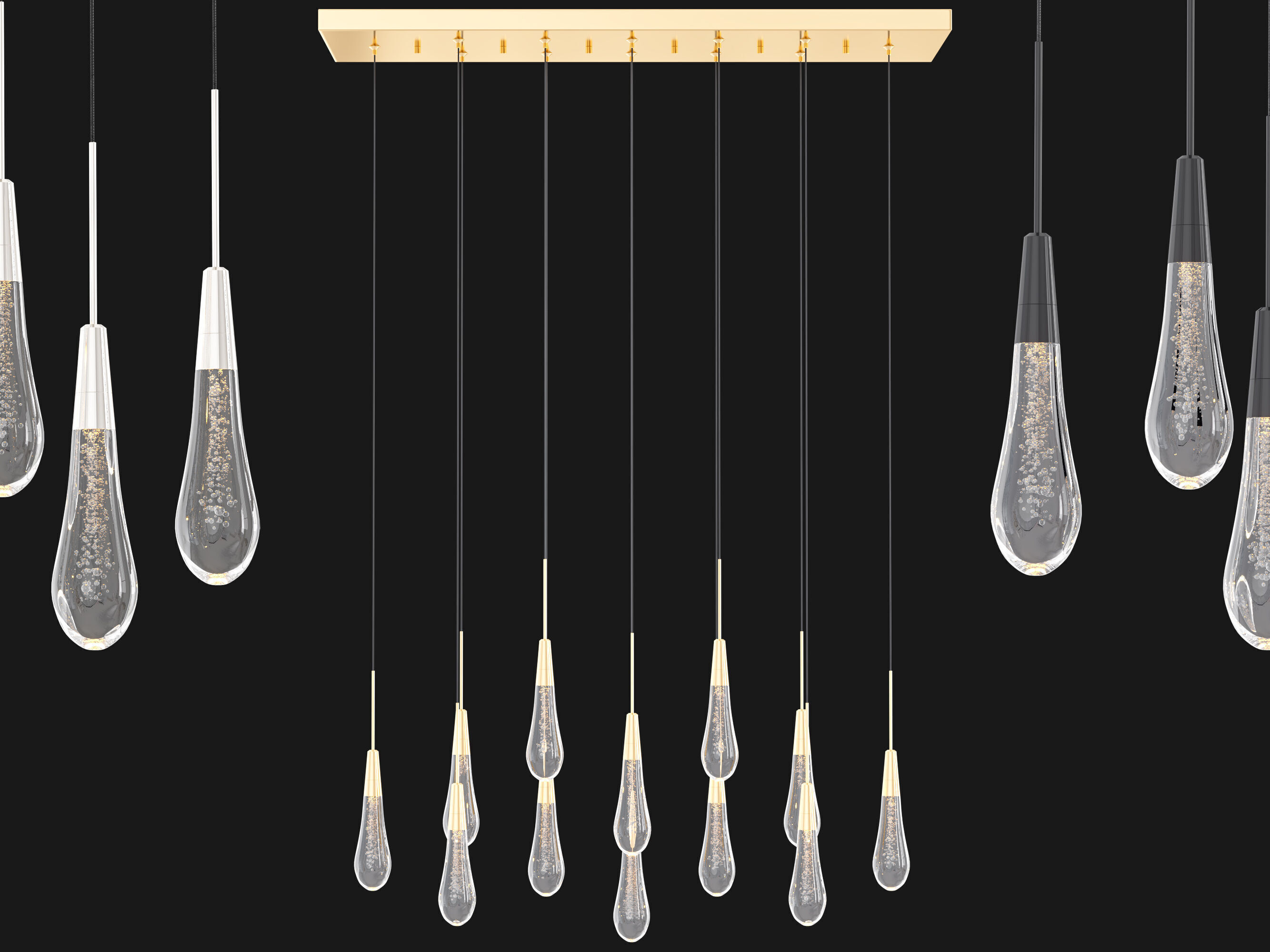 Soltaire Linear Chandelier 3D model_1