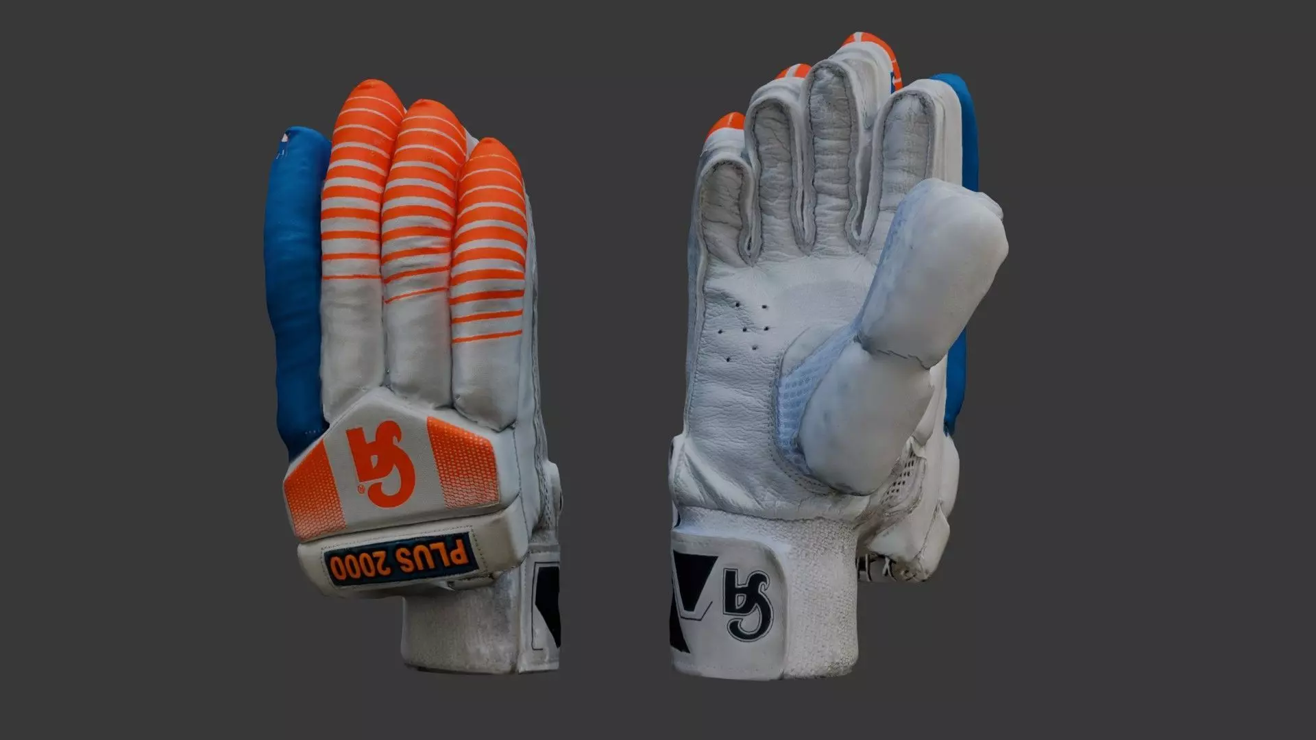 Cricket Batting Gloves -  Low-poly 3D model_0