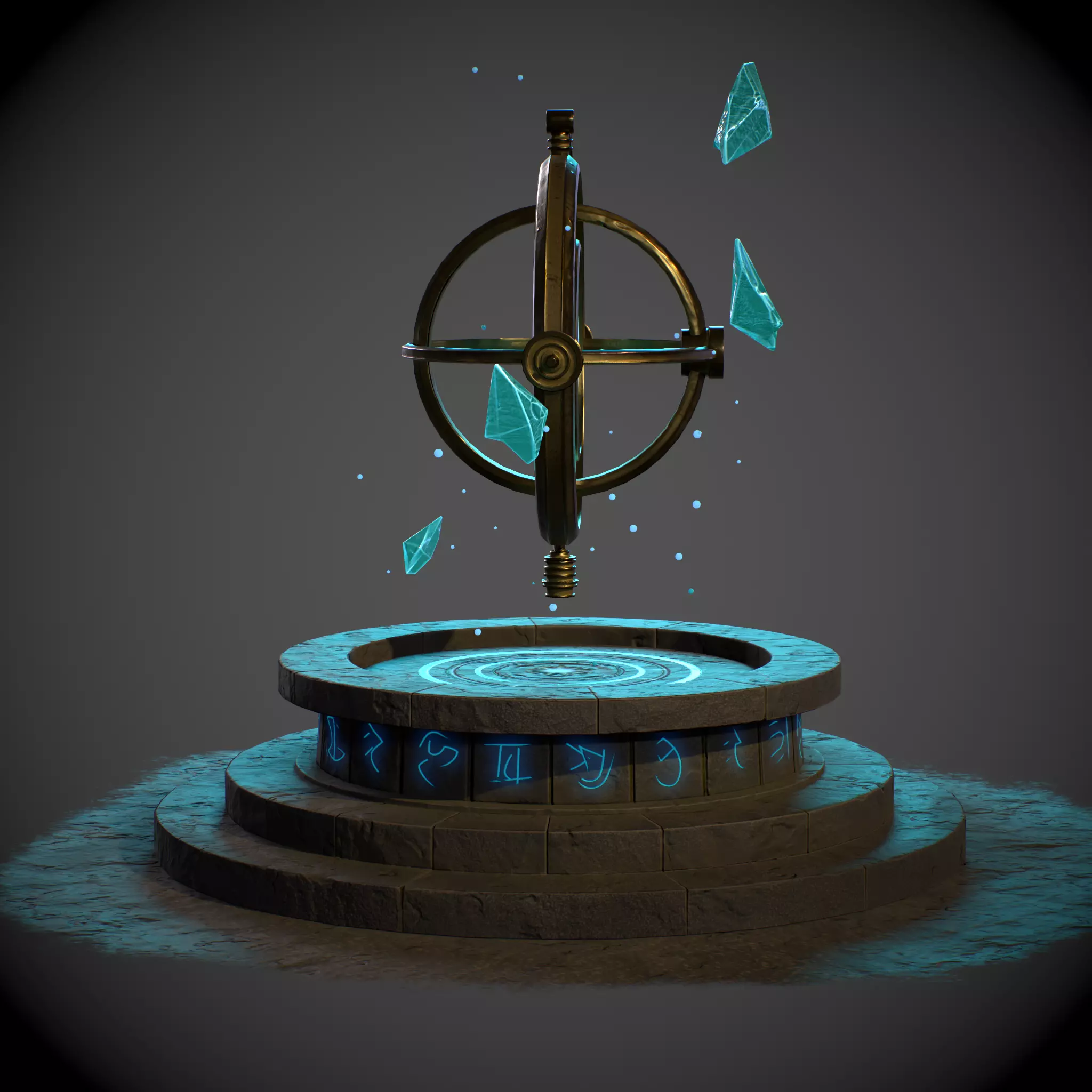Chrono Altar Low-poly 3D model_11