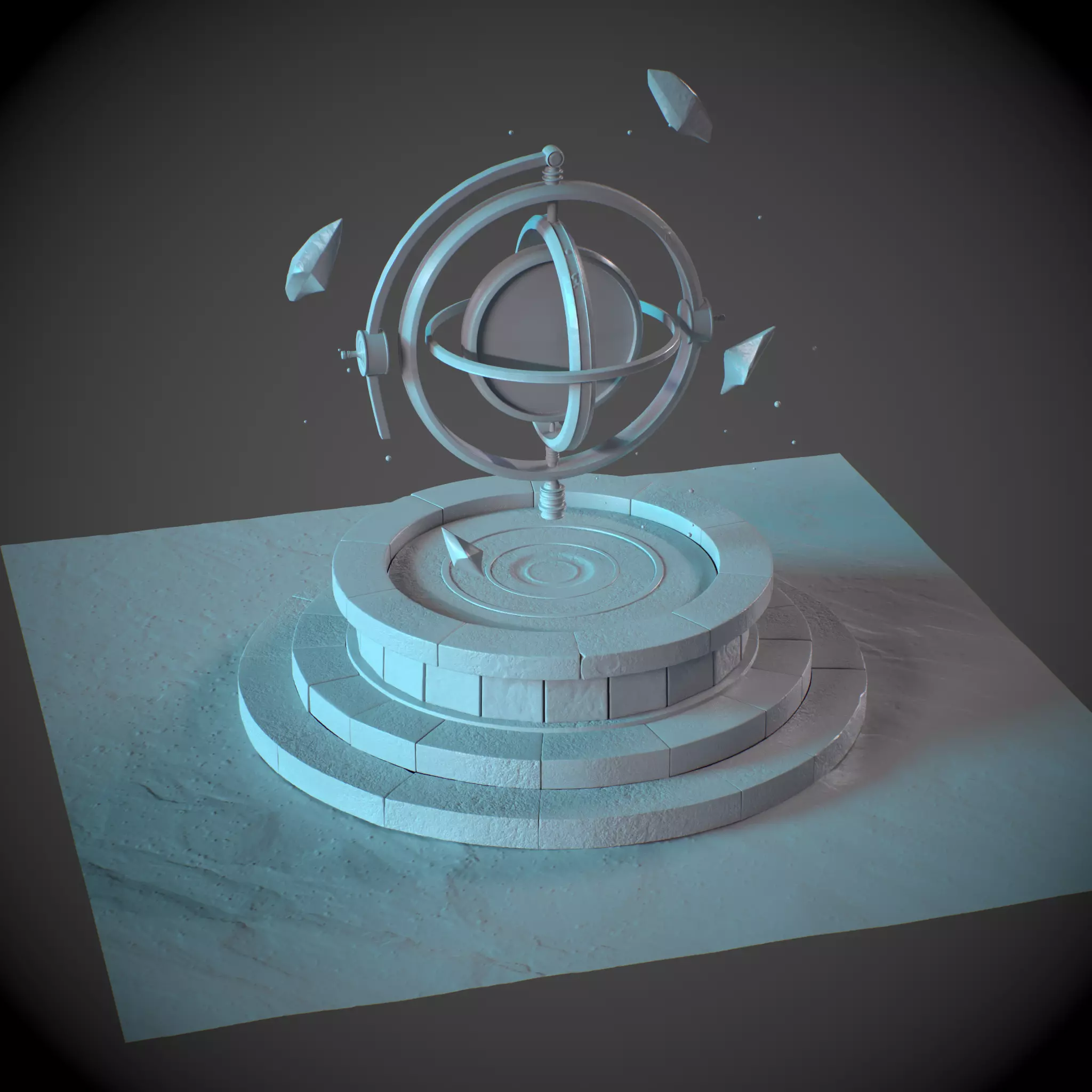 Chrono Altar Low-poly 3D model_21