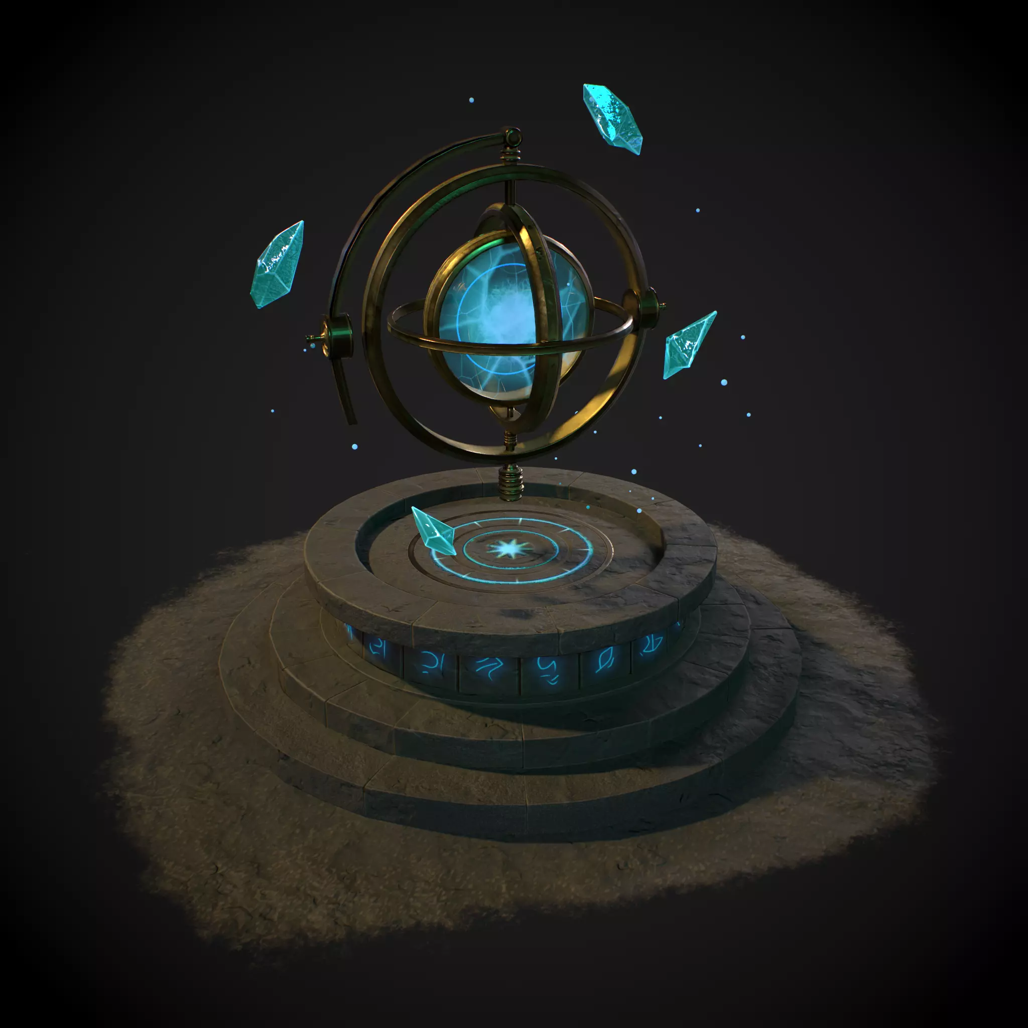 Chrono Altar Low-poly 3D model_4
