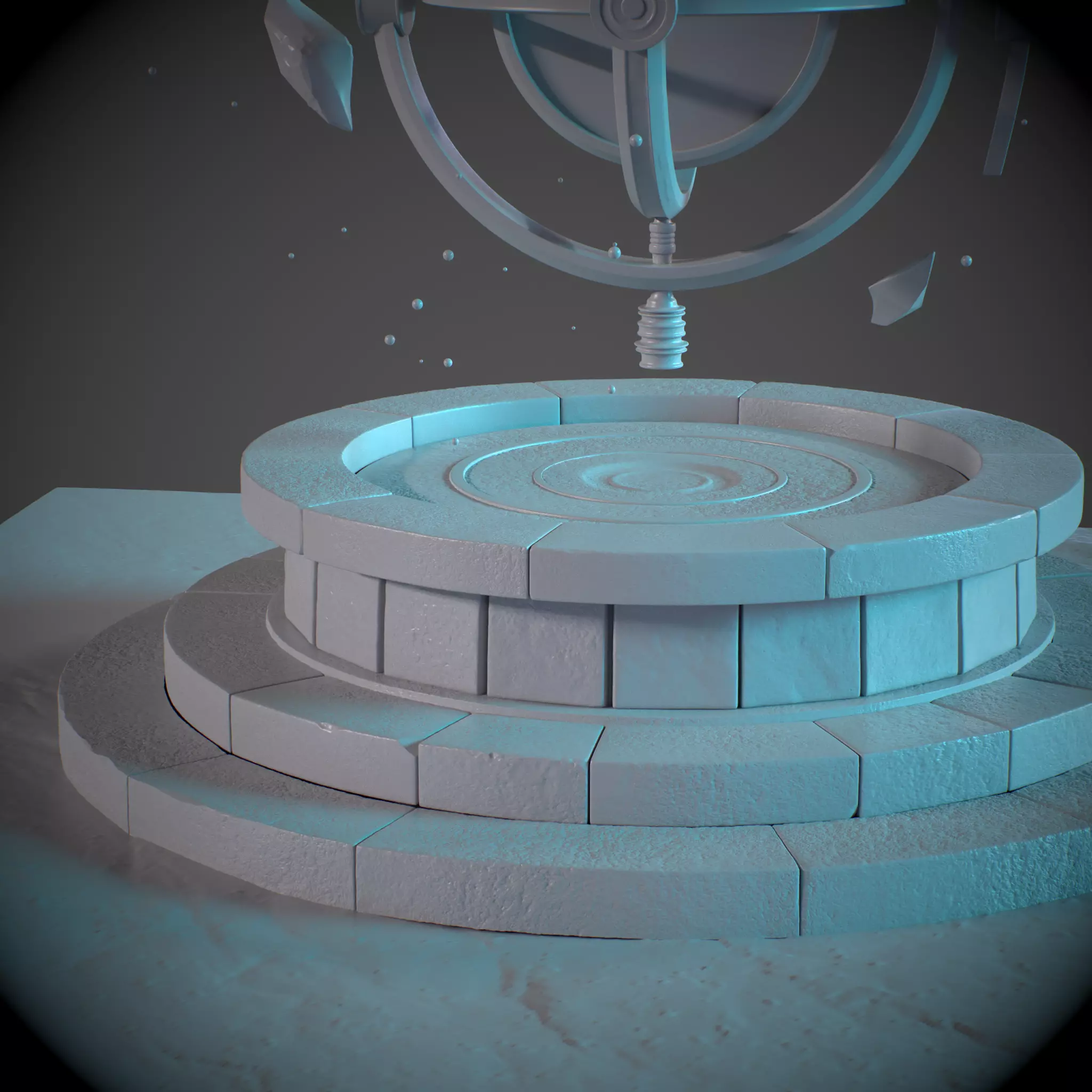 Chrono Altar Low-poly 3D model_22