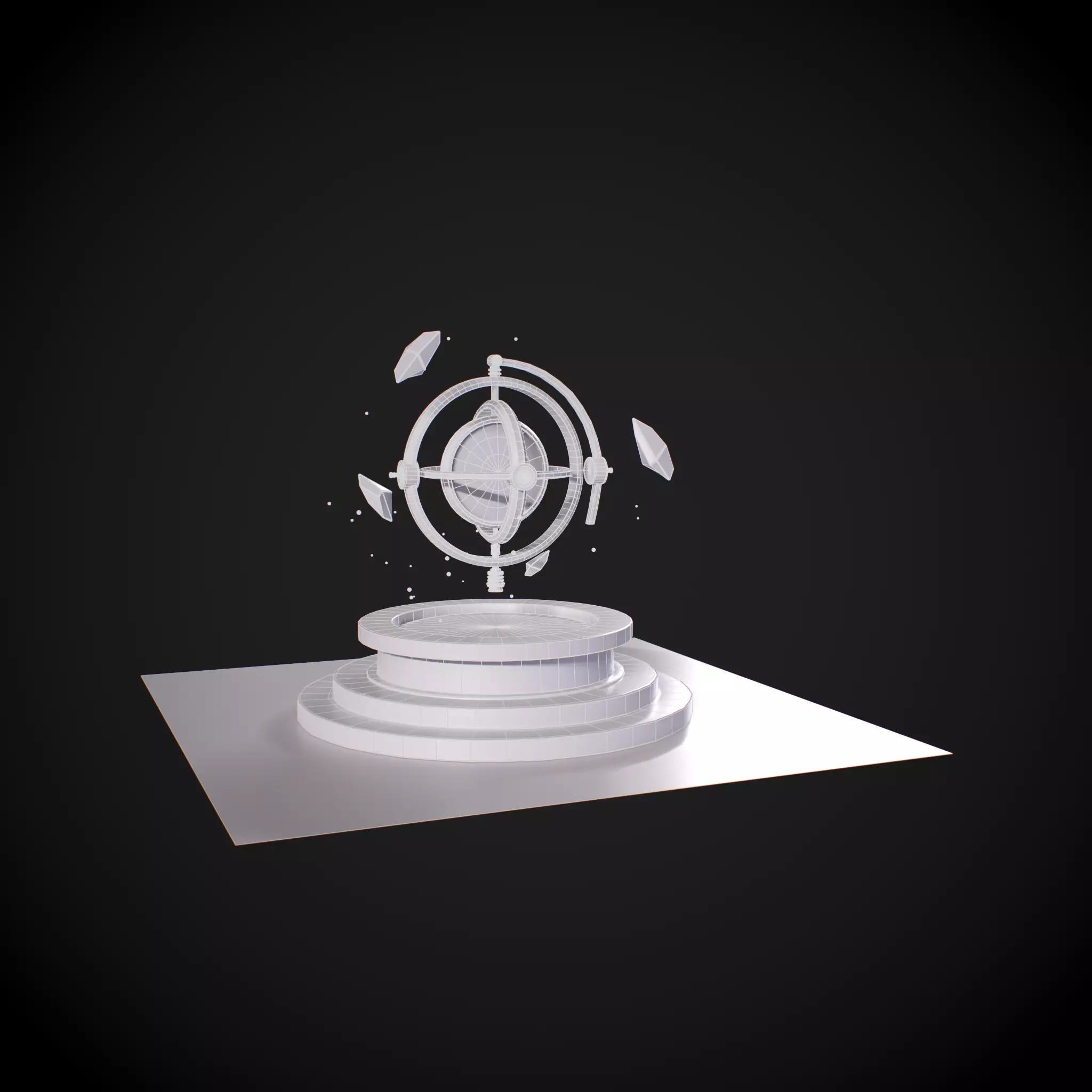 Chrono Altar Low-poly 3D model_13