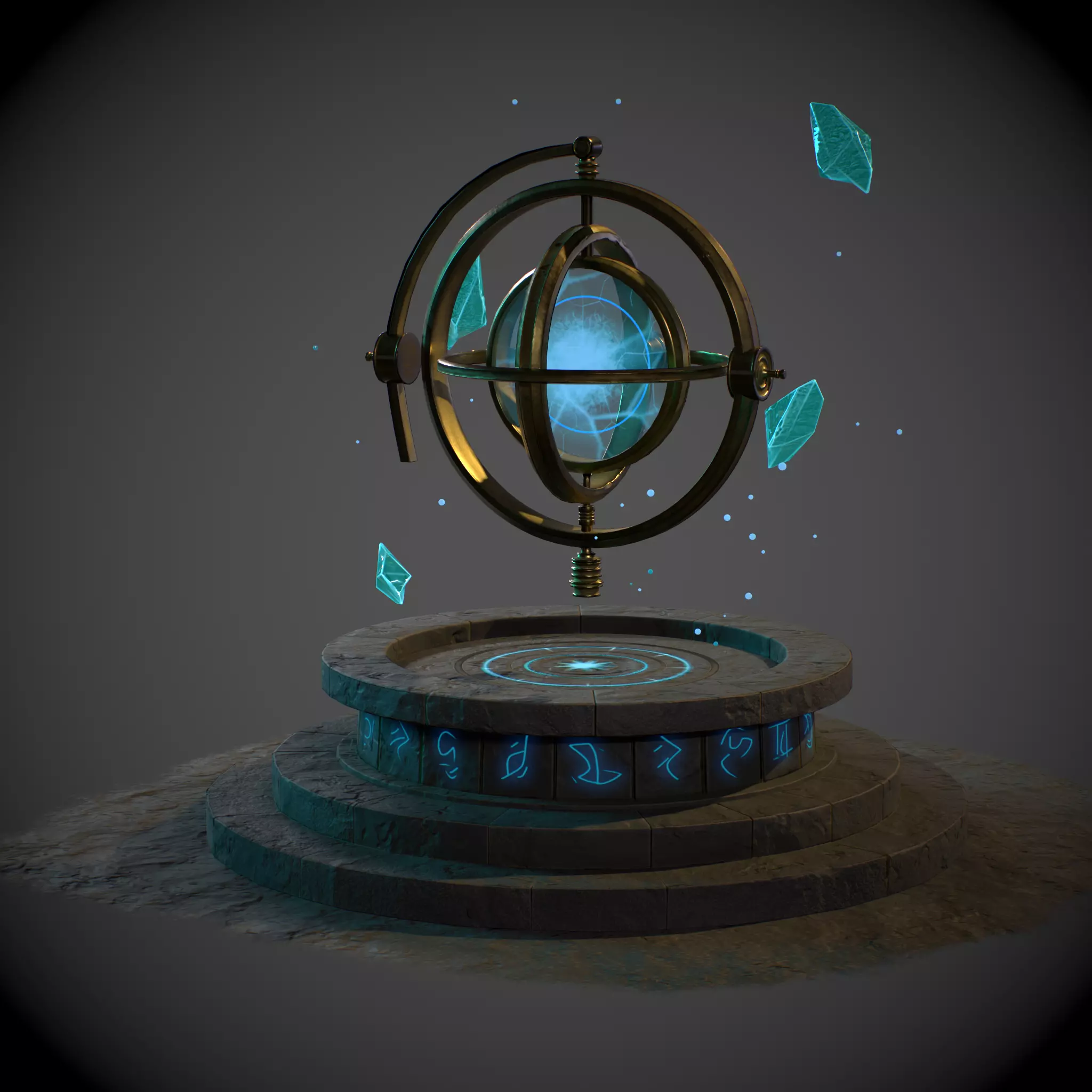 Chrono Altar Low-poly 3D model_10