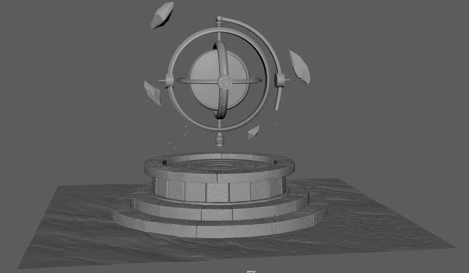 Chrono Altar Low-poly 3D model_19
