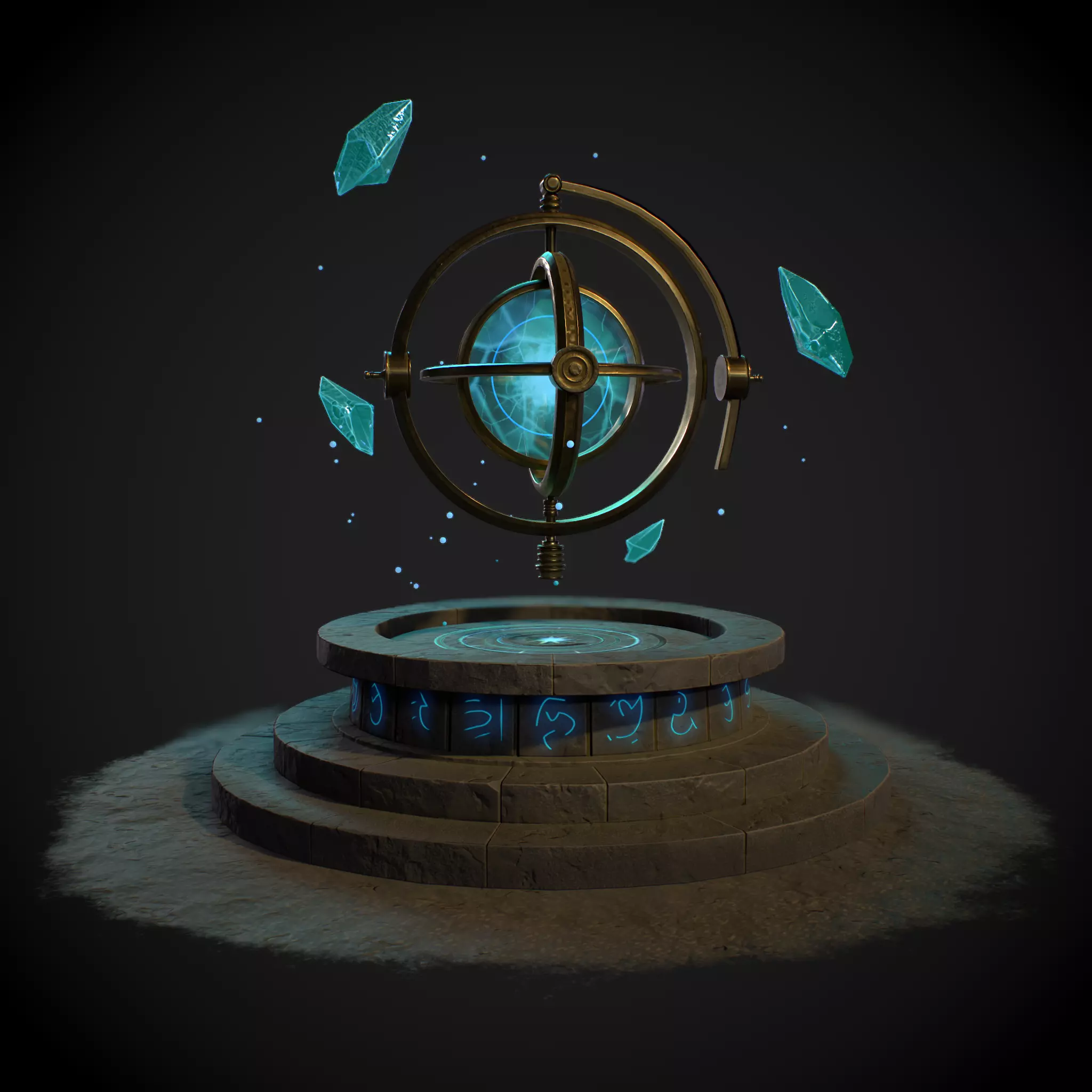 Chrono Altar Low-poly 3D model_0