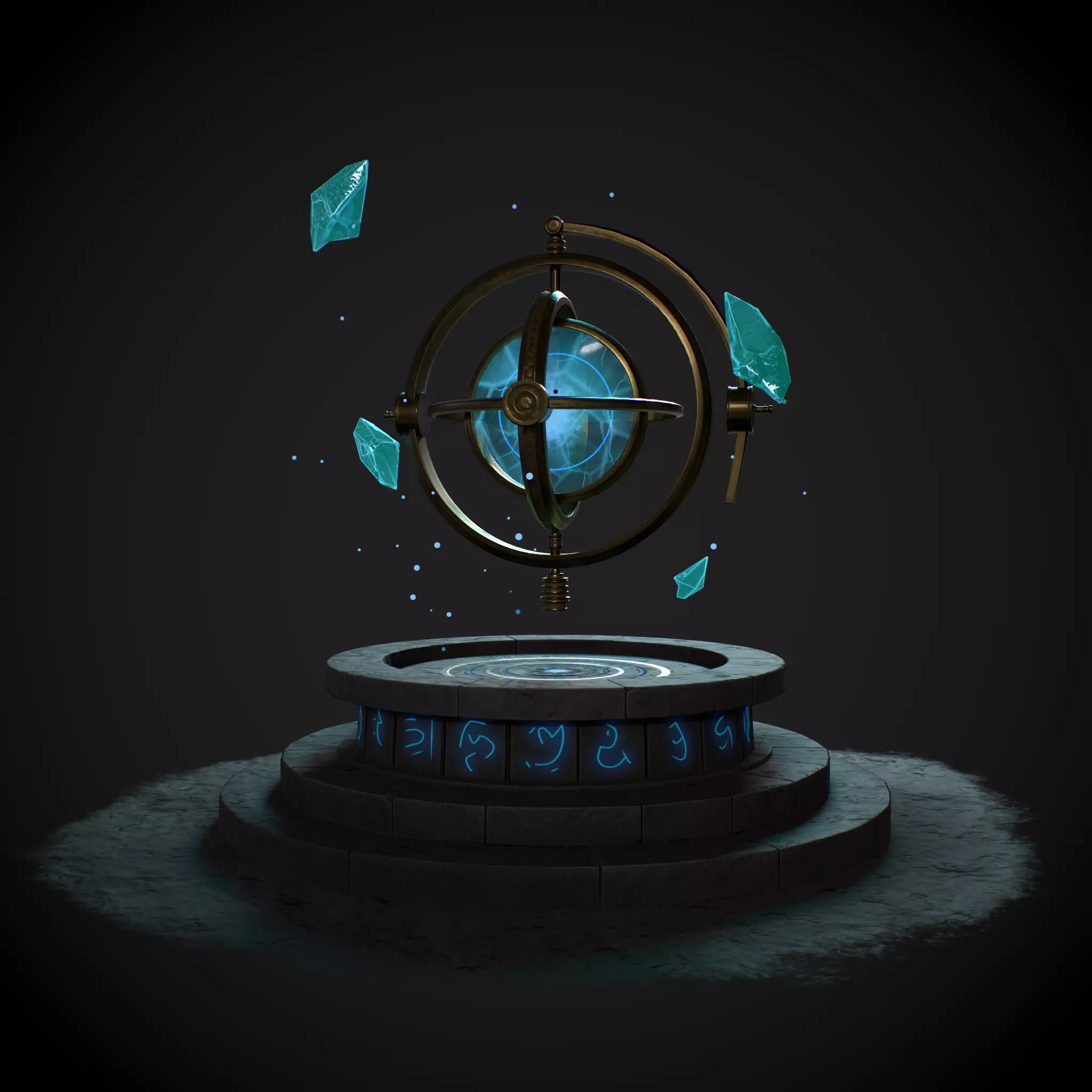 Chrono Altar Low-poly 3D model_6