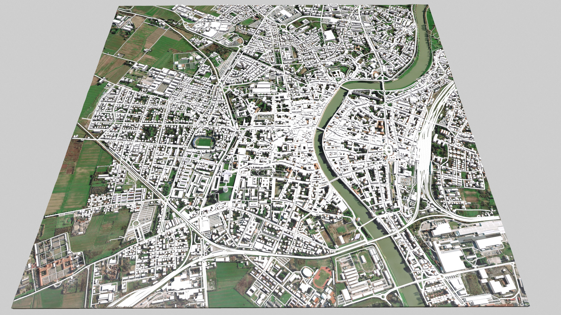 Cityscape Pisa Italy 3D model_2