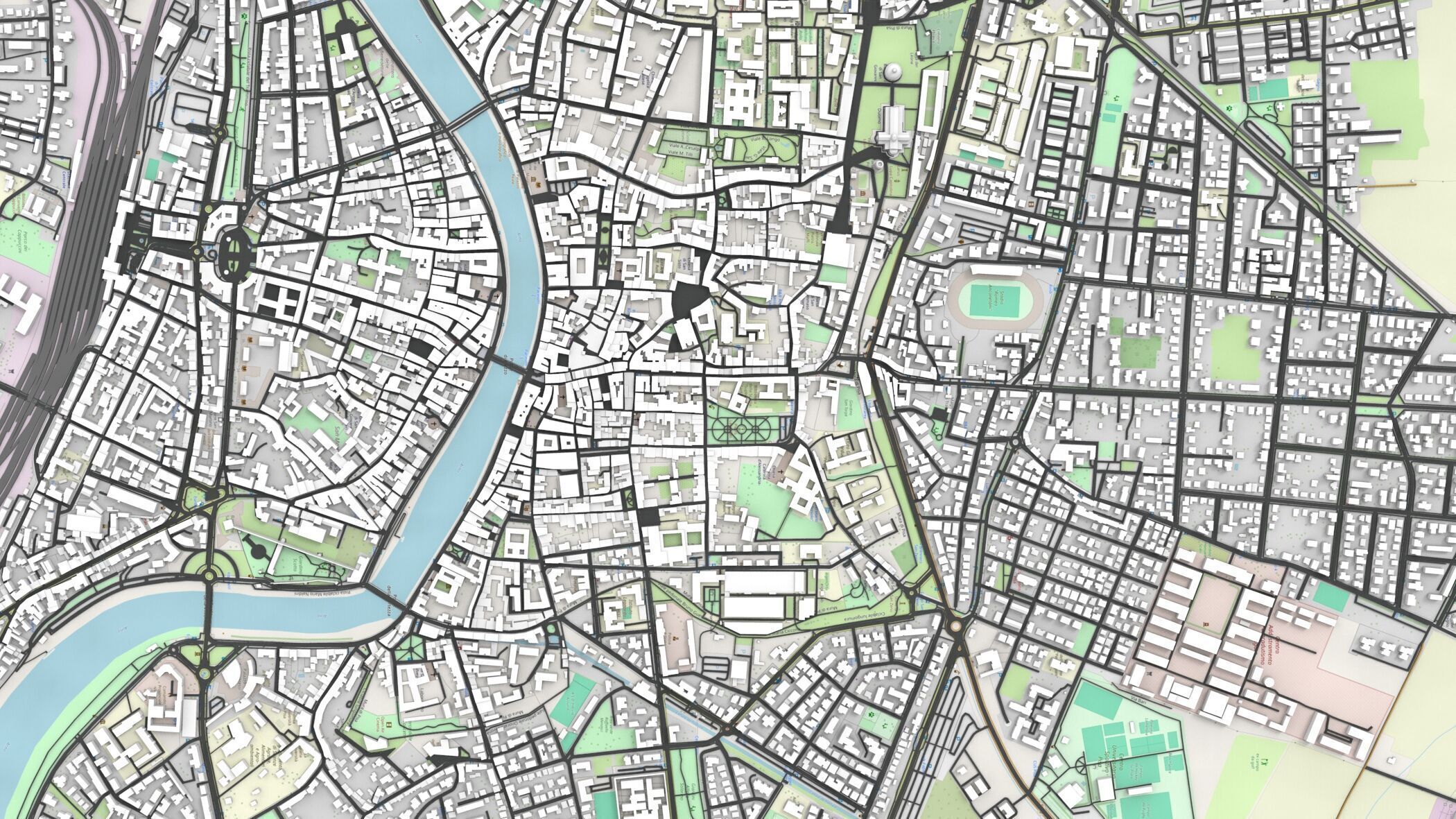 Cityscape Pisa Italy 3D model_3