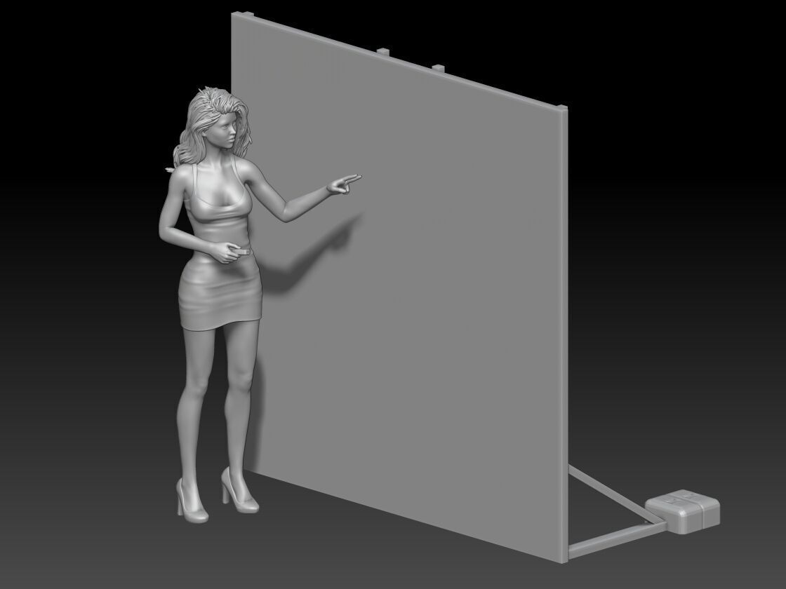 weather tv girl 1 3D print model_1