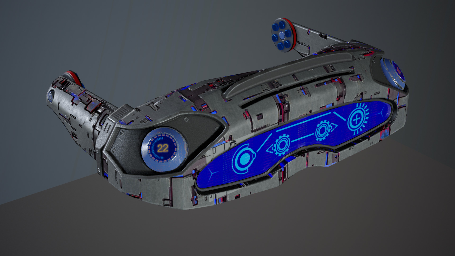 Sci-Fi Female Soldier Modular 01a Low-poly 3D model_15