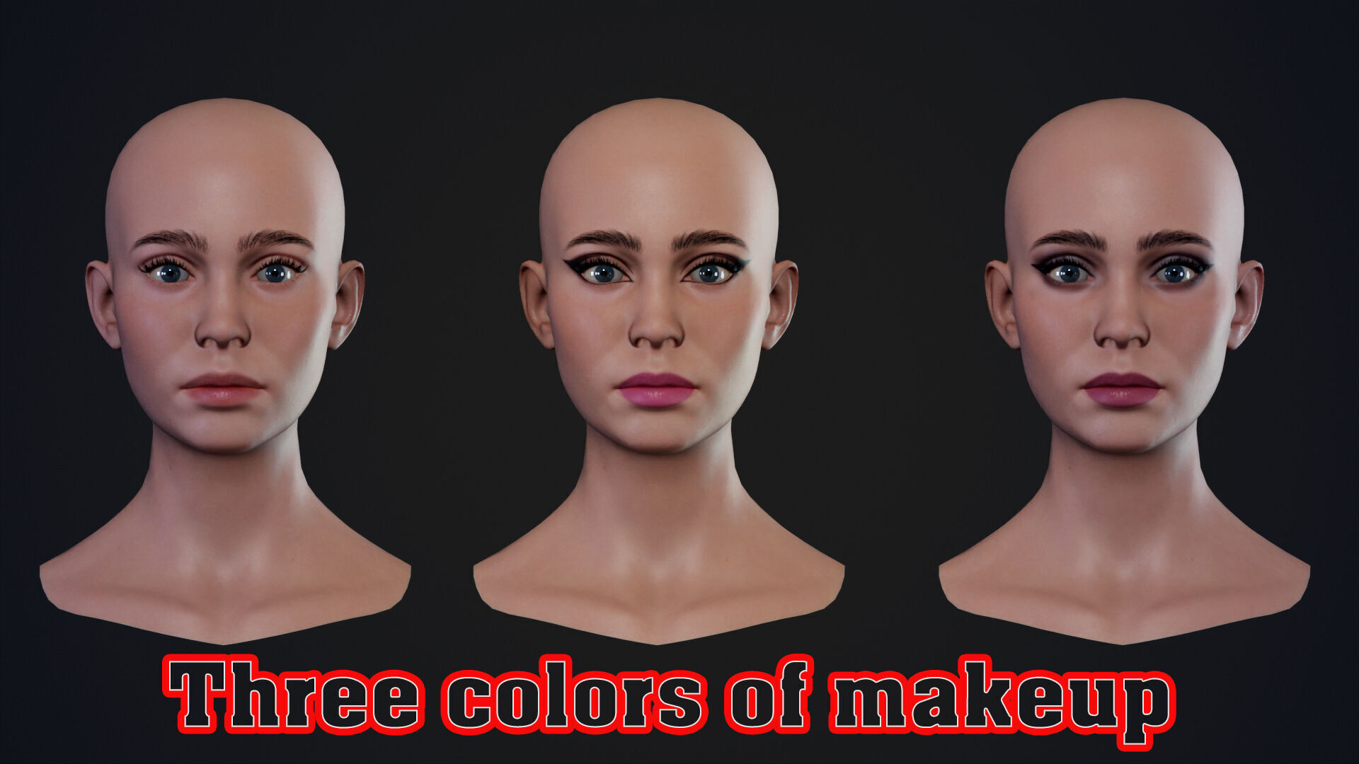 Sci-Fi Female Soldier Modular 01a Low-poly 3D model_7