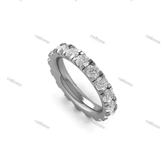 Classic Diamond Eternity Band-3D CAD Model