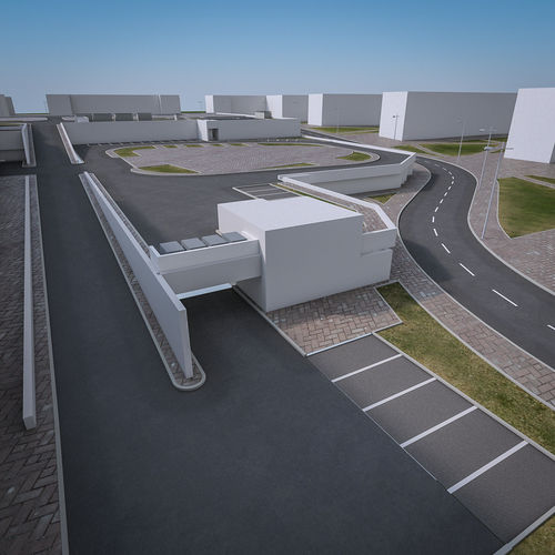Urban Landscape Collection Low-poly 3D model 4