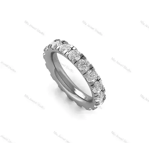 Classic Diamond Eternity Band-3D CAD Model