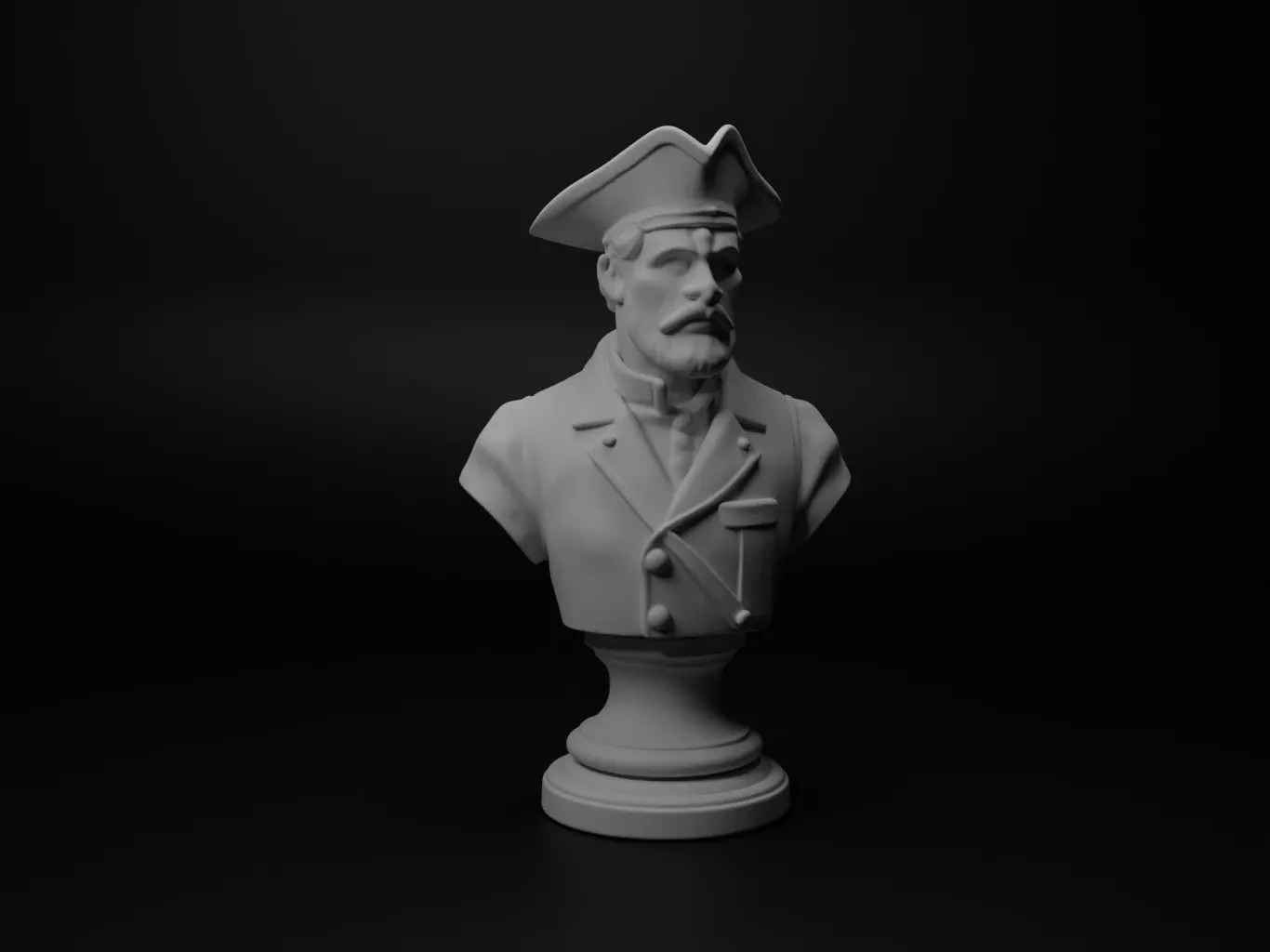 American Civil War Bust Chess 3D print model