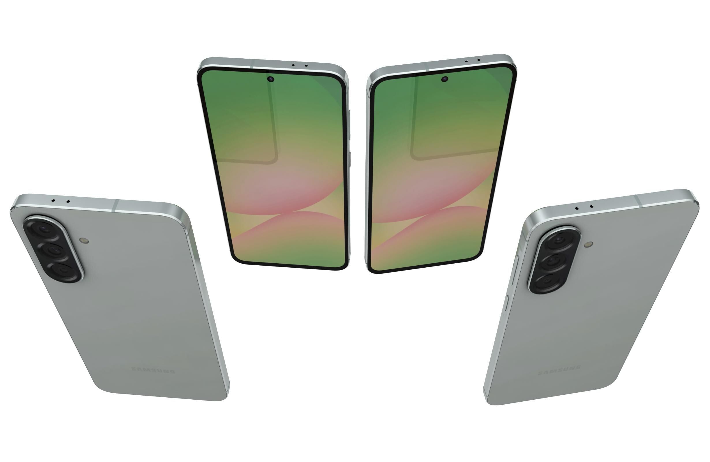 Samsung Galaxy A56 Awesome Olive 3D model_4