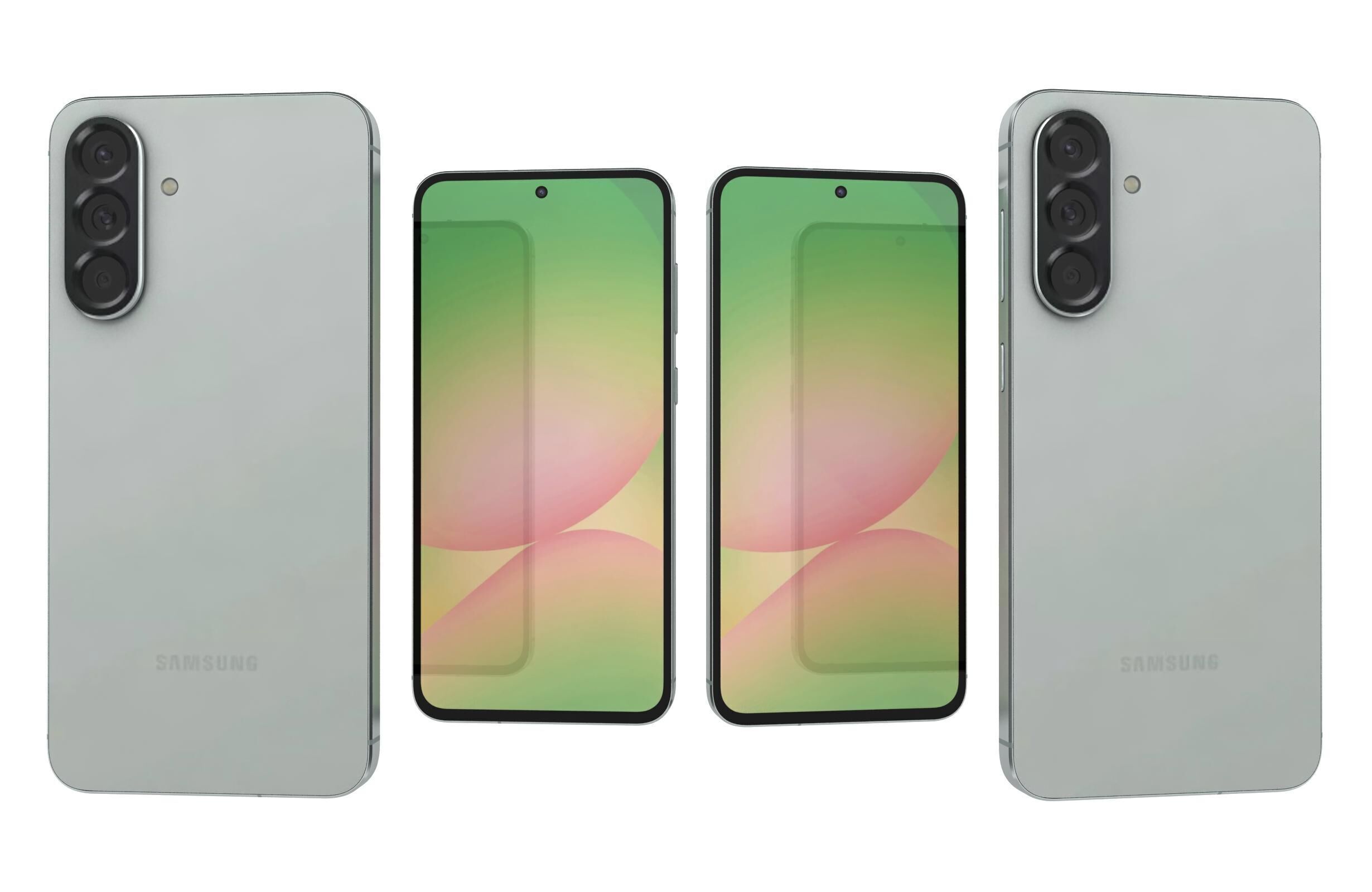 Samsung Galaxy A56 Awesome Olive 3D model_3