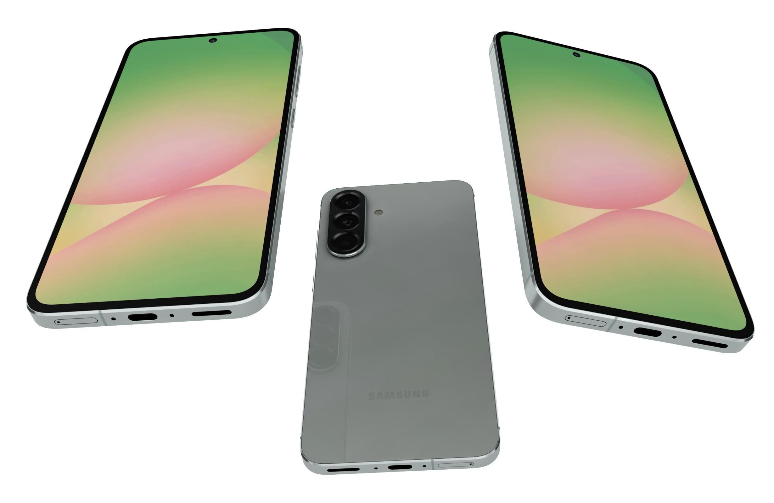 Samsung Galaxy A56 Awesome Olive 3D model_2