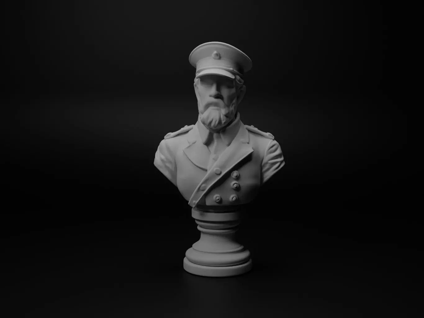 American Civil War Bust Chess 3D print model