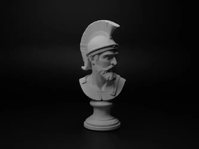 Ancient Greek Hoplite Bust Chess 3D print model