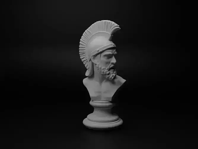 Ancient Greek Hoplite Bust Chess 3D print model