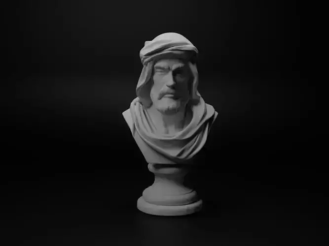 Arab Bedouin Warrior Bust Chess