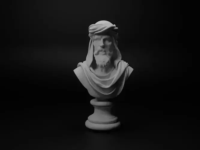 Arab Bedouin Warrior Bust Chess