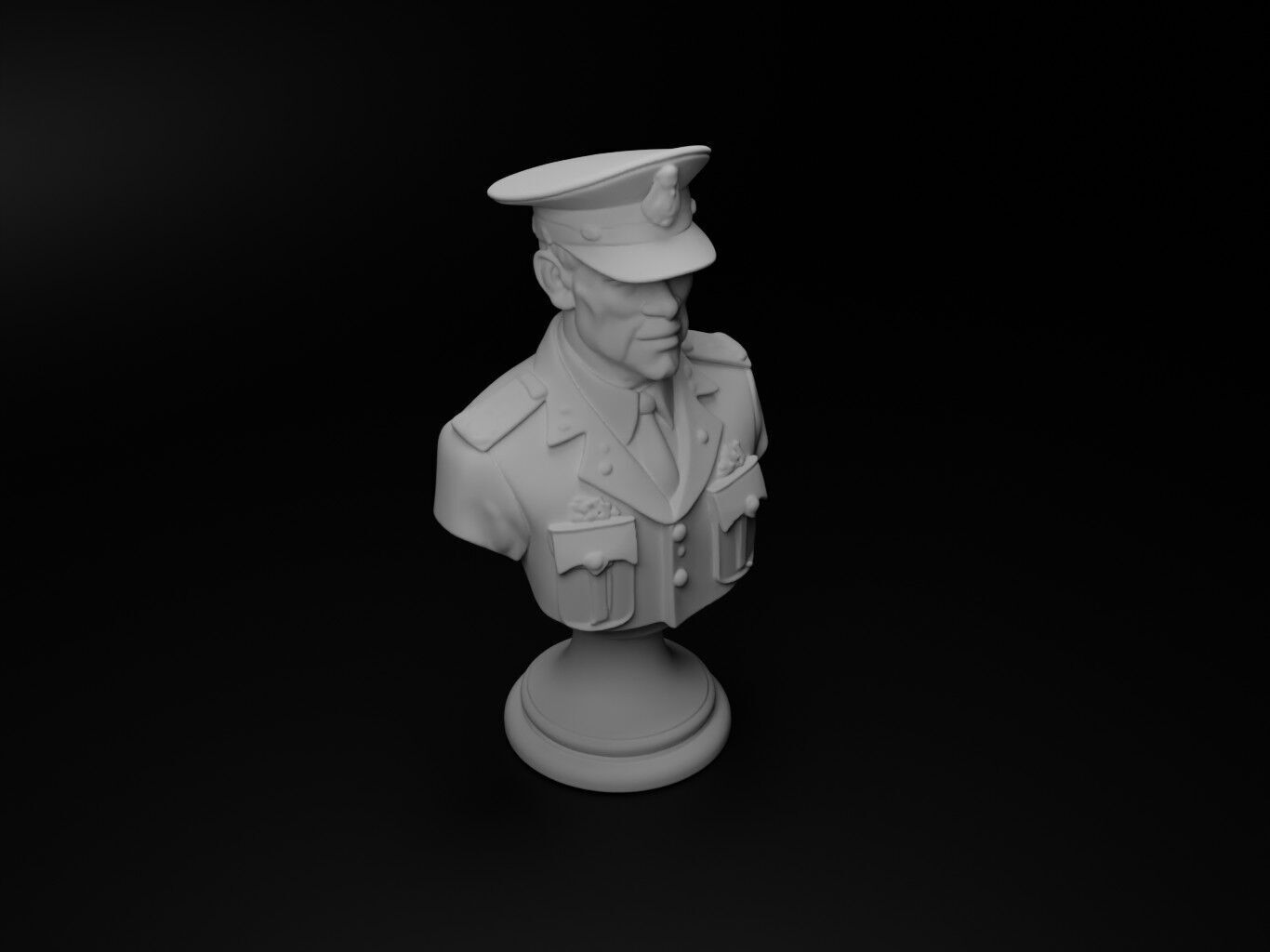 Australian ANZAC Soldier Bust Chess 3D print model_2