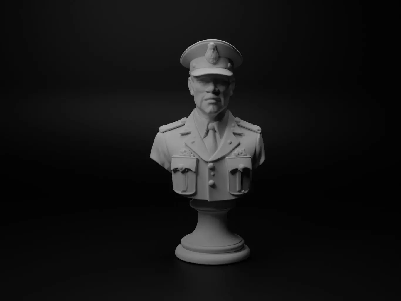 Australian ANZAC Soldier Bust Chess 3D print model_0