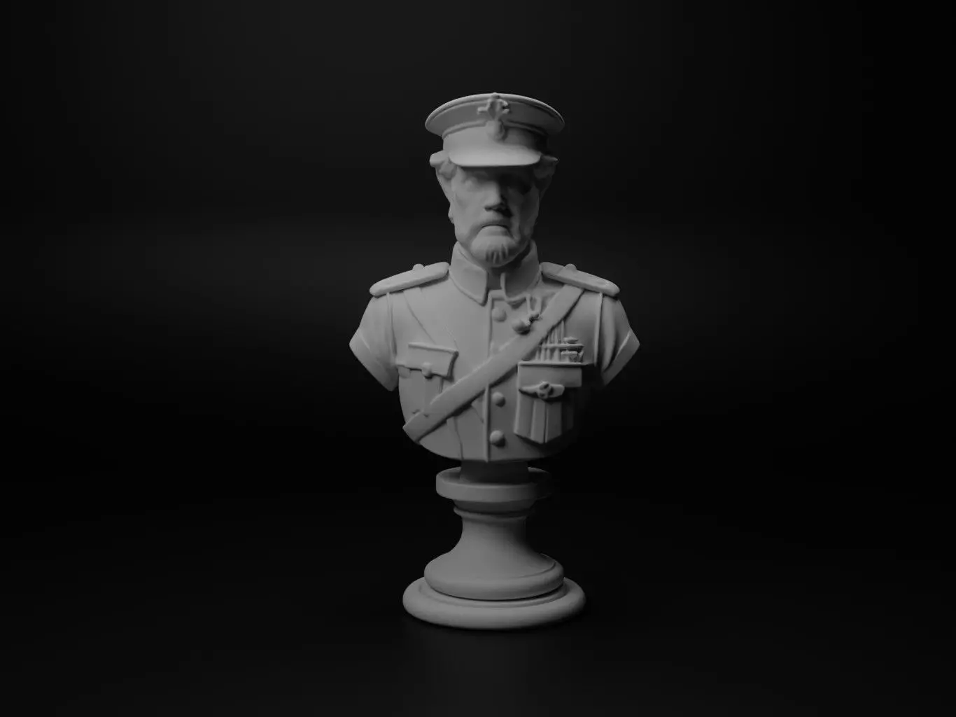 Austro-Hungarian Soldier Bust Chess 3D print model_0