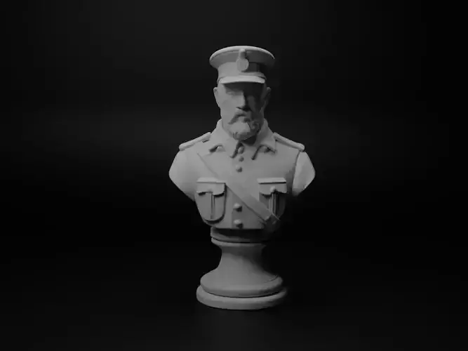 Austro-Hungarian Soldier Bust Chess 3D print model