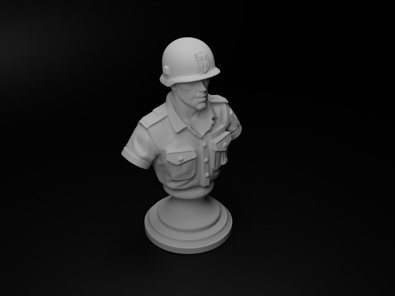 Battlefield Medic Bust Chess 3D print model_2