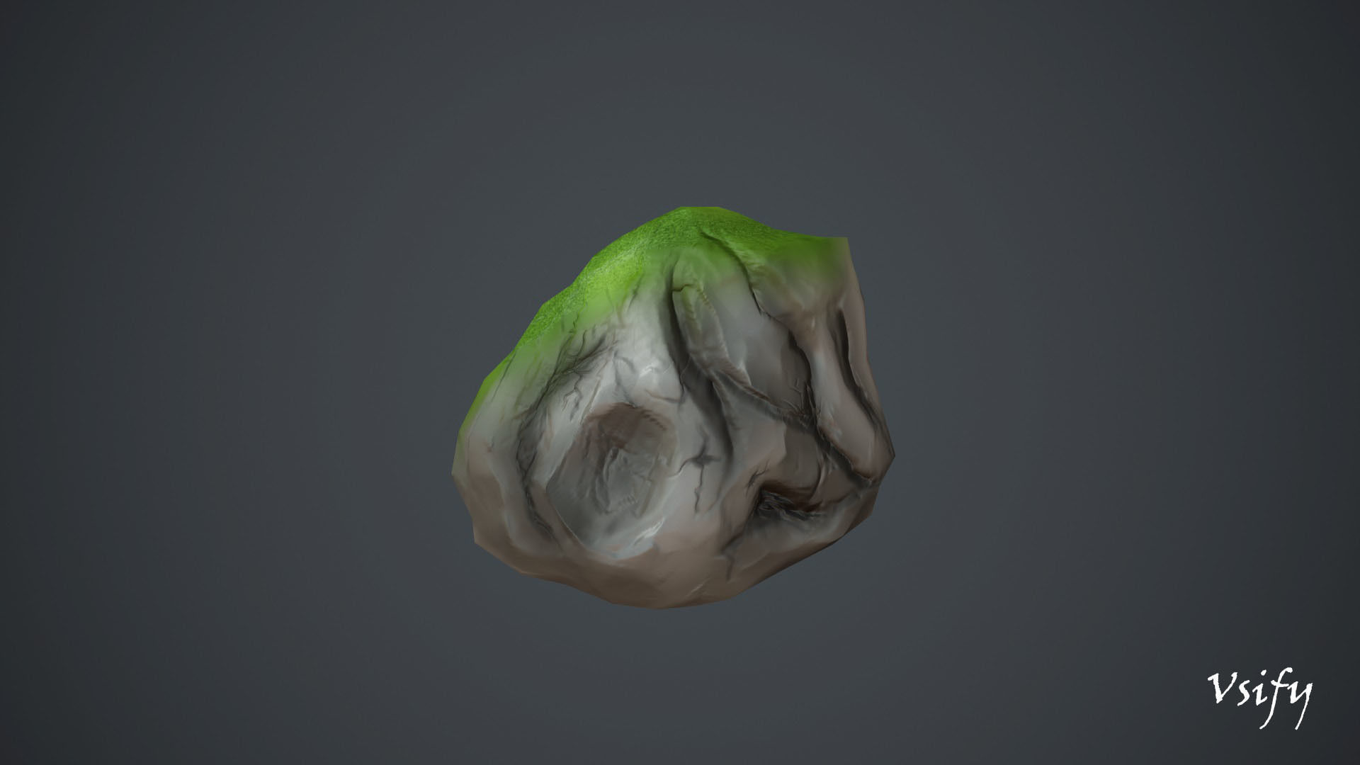 Stone rock Free low-poly 3D model_1