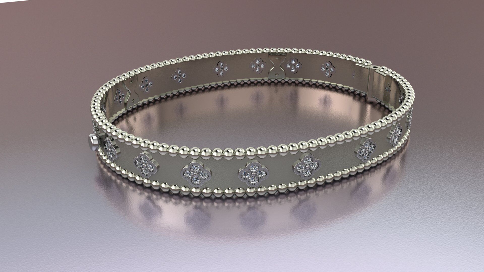 VAN CLEEF COMPLECT Jewelery 3D printed model 3D print model_18