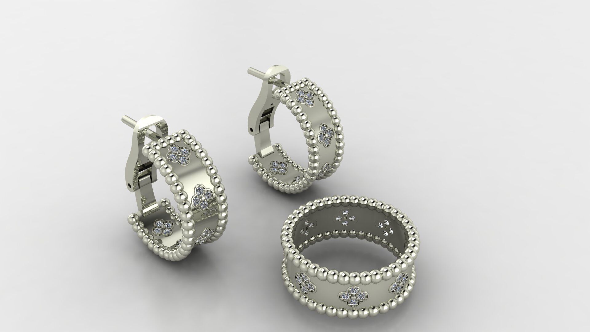 VAN CLEEF COMPLECT Jewelery 3D printed model 3D print model_19