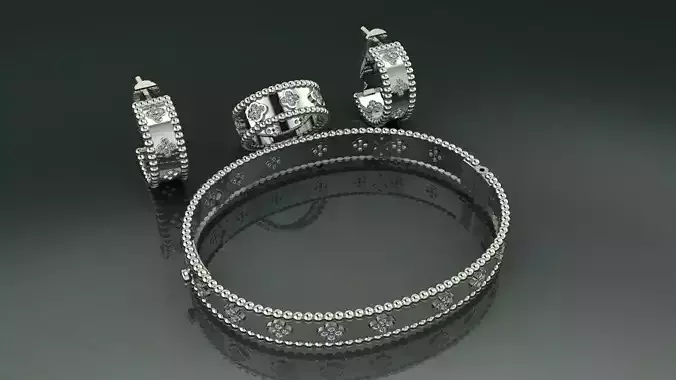 VAN CLEEF COMPLECT Jewelery 3D printed model  3D print model
