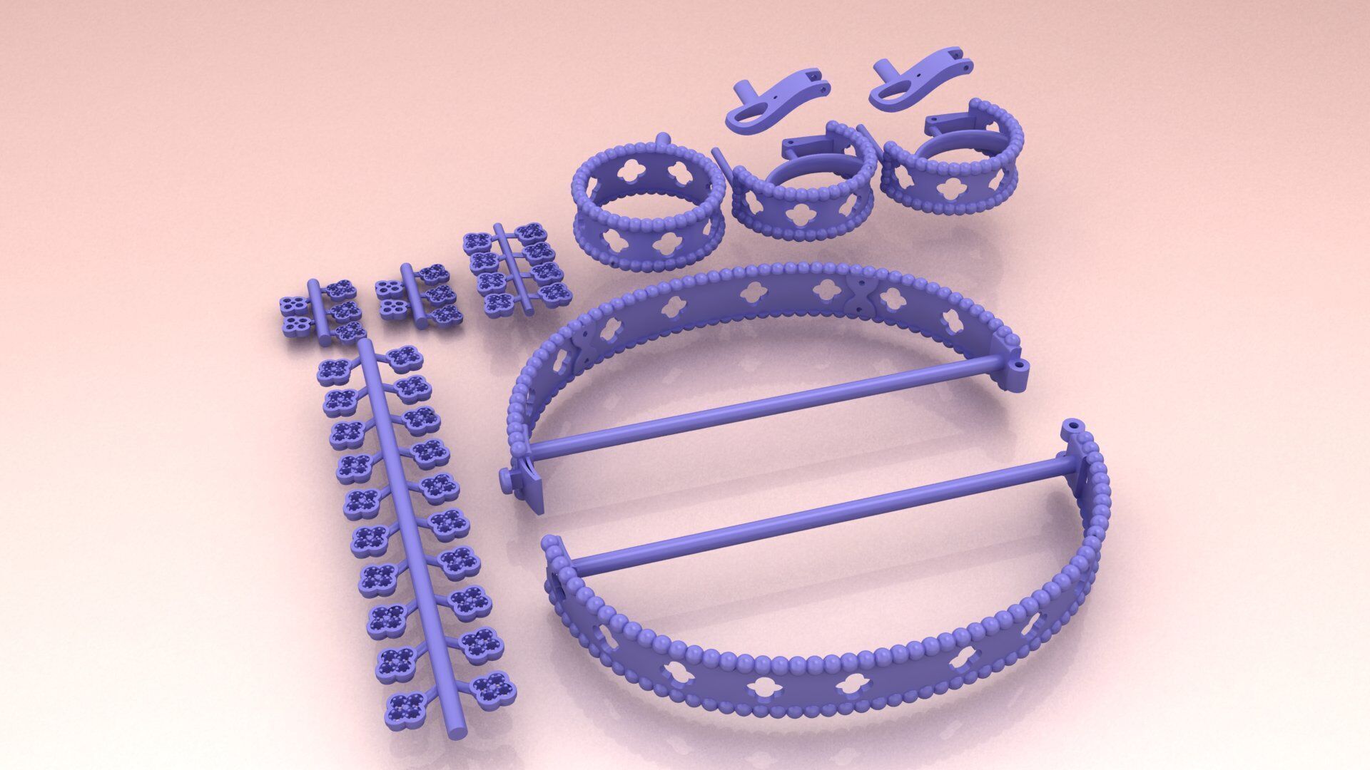 VAN CLEEF COMPLECT Jewelery 3D printed model 3D print model_23