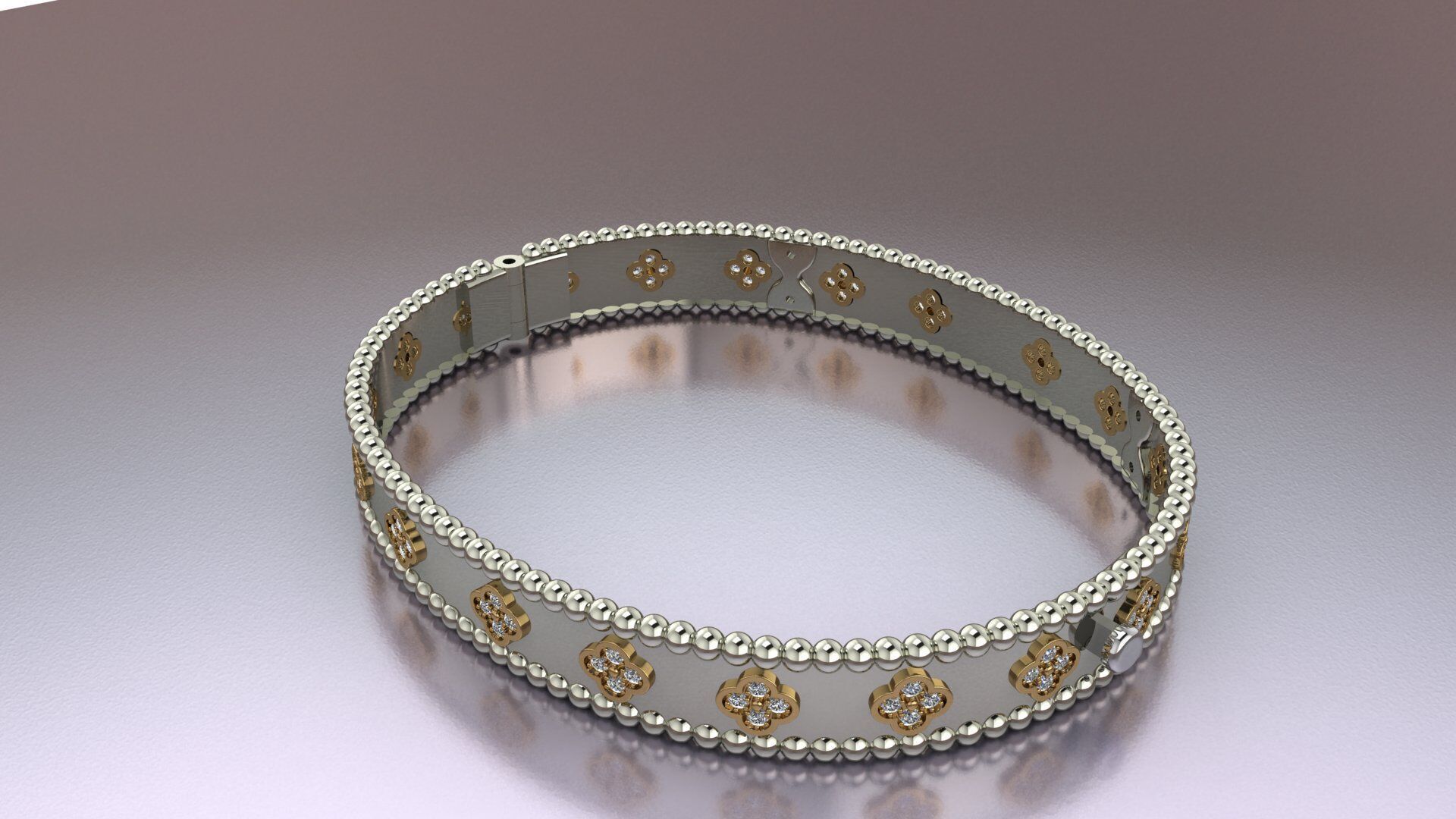 VAN CLEEF COMPLECT Jewelery 3D printed model 3D print model_4